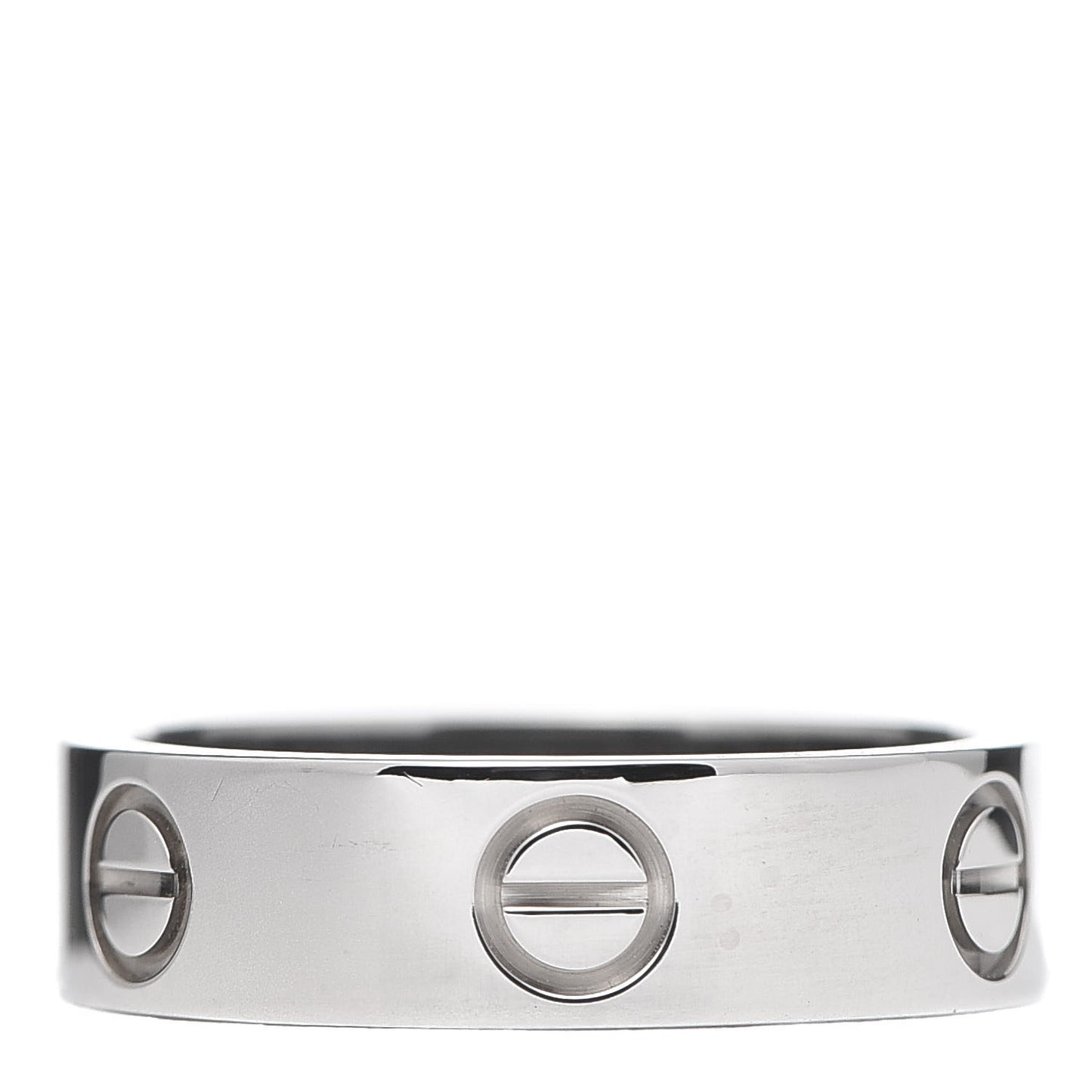 18K White Gold 5.5mm LOVE Ring 54 6.75
