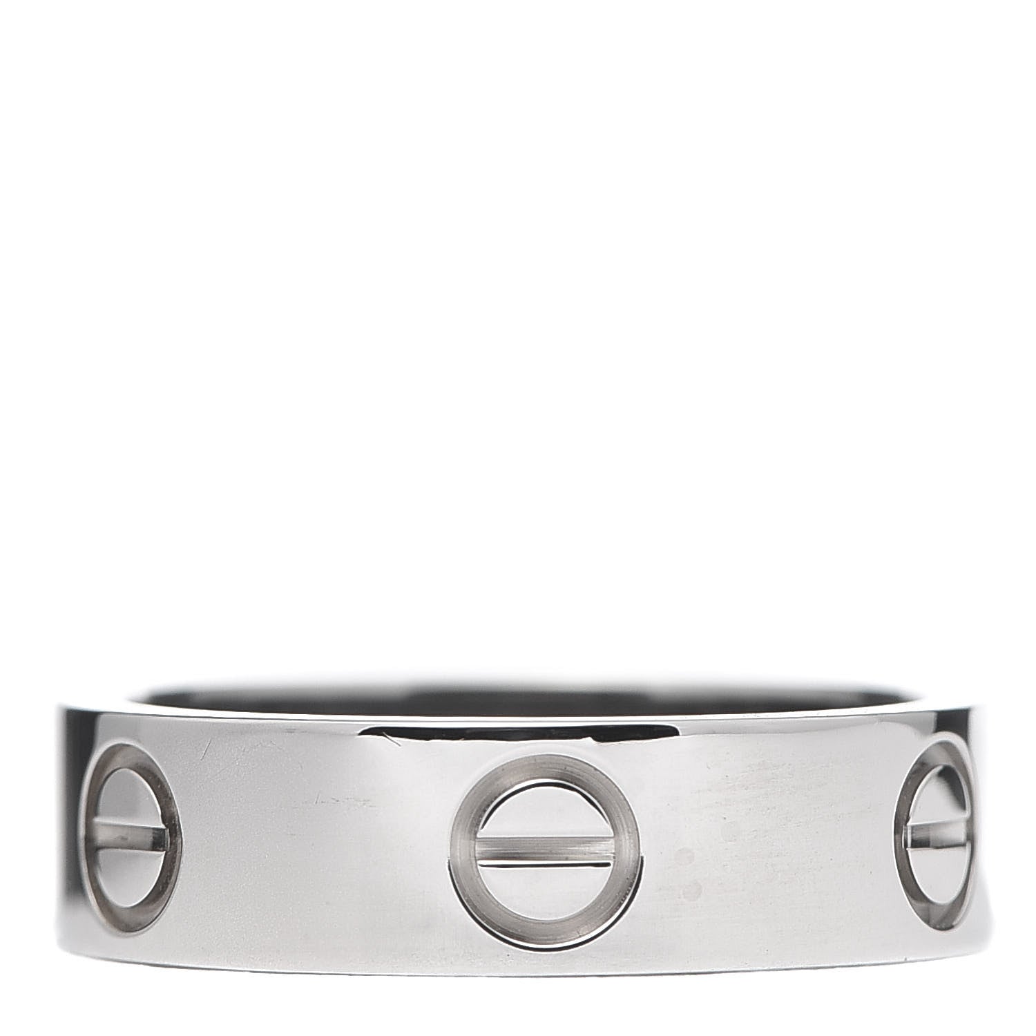 Cartier 18K White Gold 5.5mm LOVE Ring 54 6.75 1 of 4
