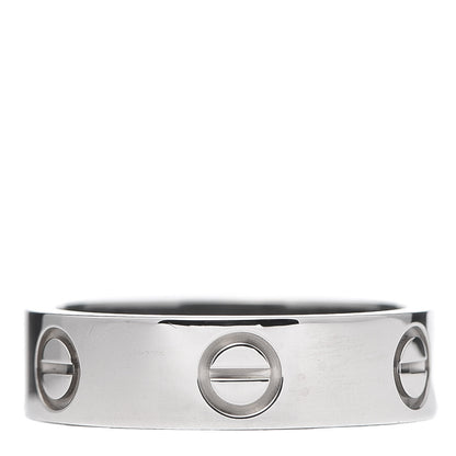 Cartier 18K White Gold 5.5mm LOVE Ring 54 6.75 1 of 4