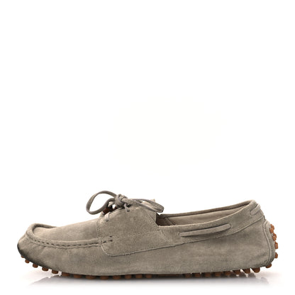 Gucci Suede Bamboo Tassel Mens Driver Loafers 9 Beige 1 of 14