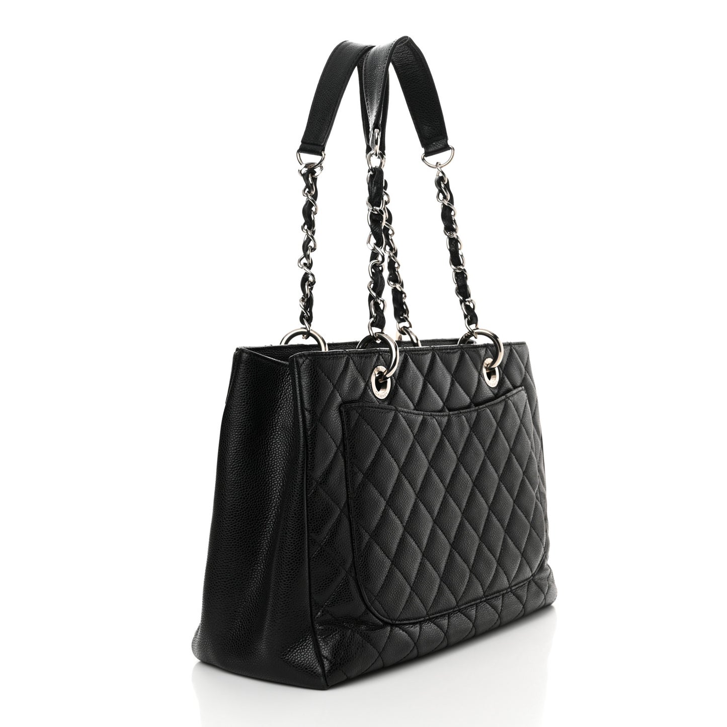 Caviar Quilted Grand Shopping Tote GST Black