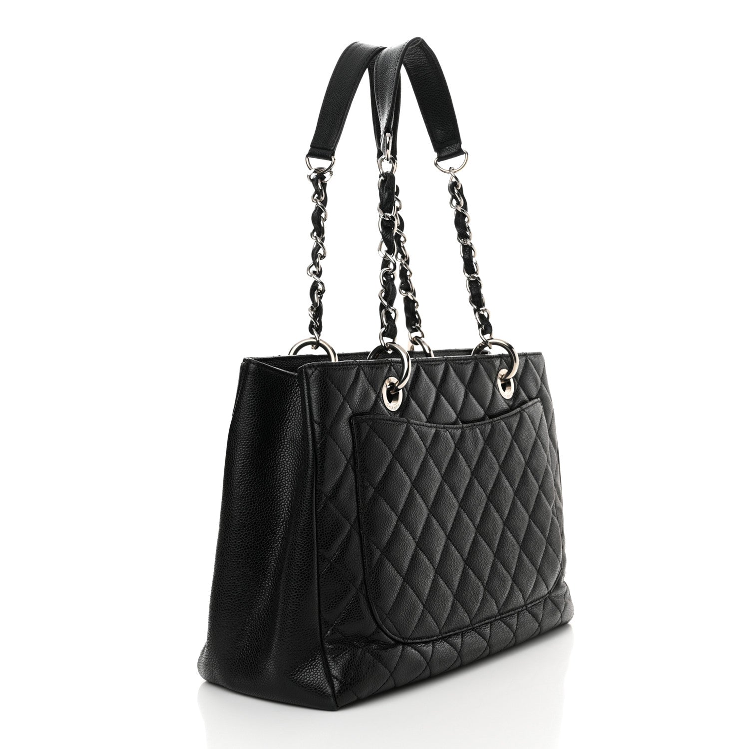 Chanel Caviar Quilted Grand Shopping Tote GST Black 3 of 13