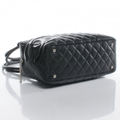 Chanel Calfskin Quilted Large Cambon Bowler Black 4 of 8