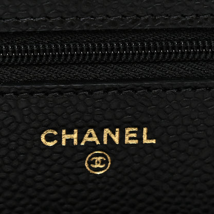 Chanel Caviar Quilted Wallet On Chain WOC Black 5 of 11