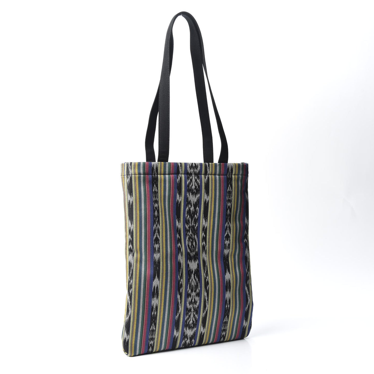 Canvas Ikat Antibe Flat Shopping Tote Multicolor