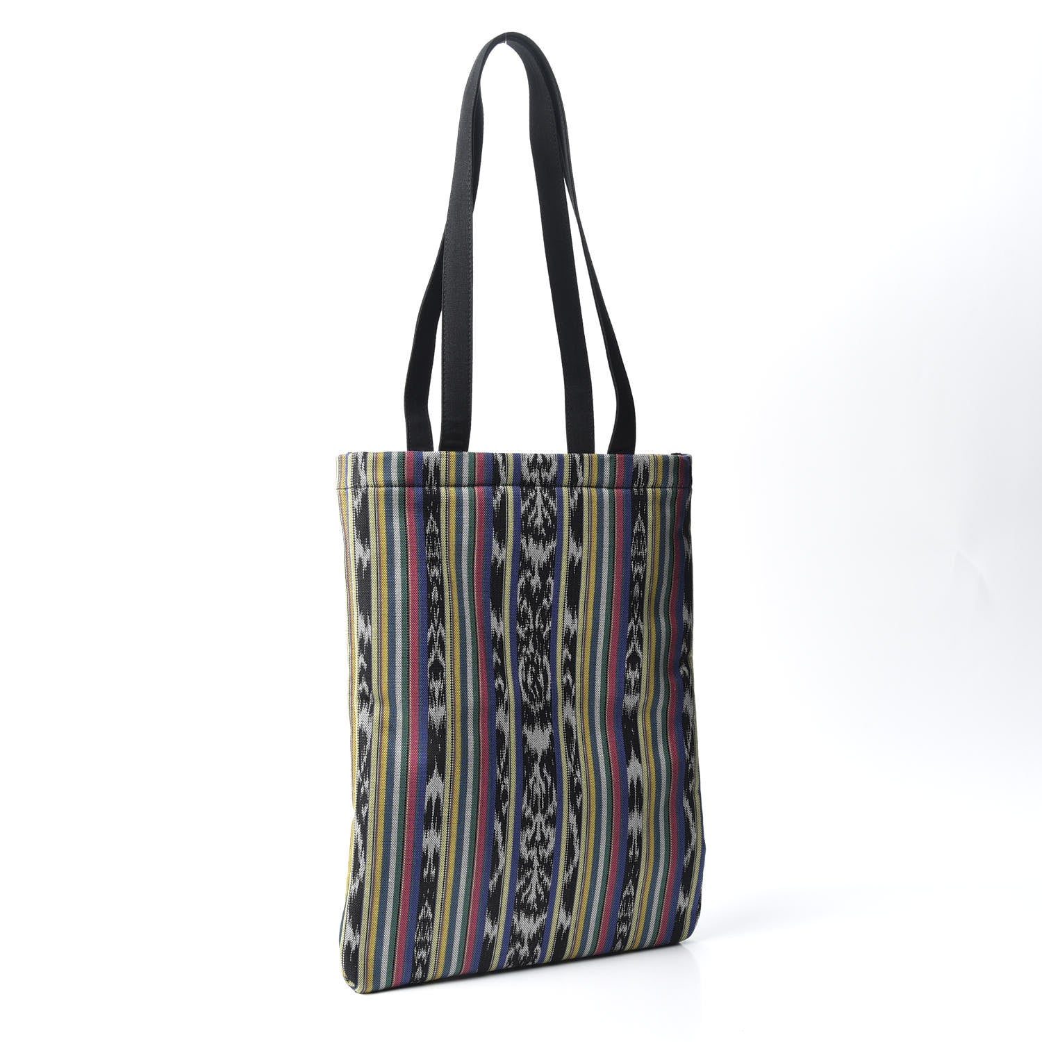 Saint Laurent Canvas Ikat Antibe Flat Shopping Tote Multicolor 2 of 8