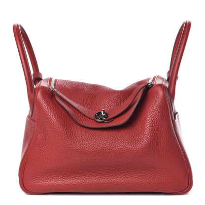 Hermes Taurillon Clemence Lindy 30 Rouge Garance 1 of 9