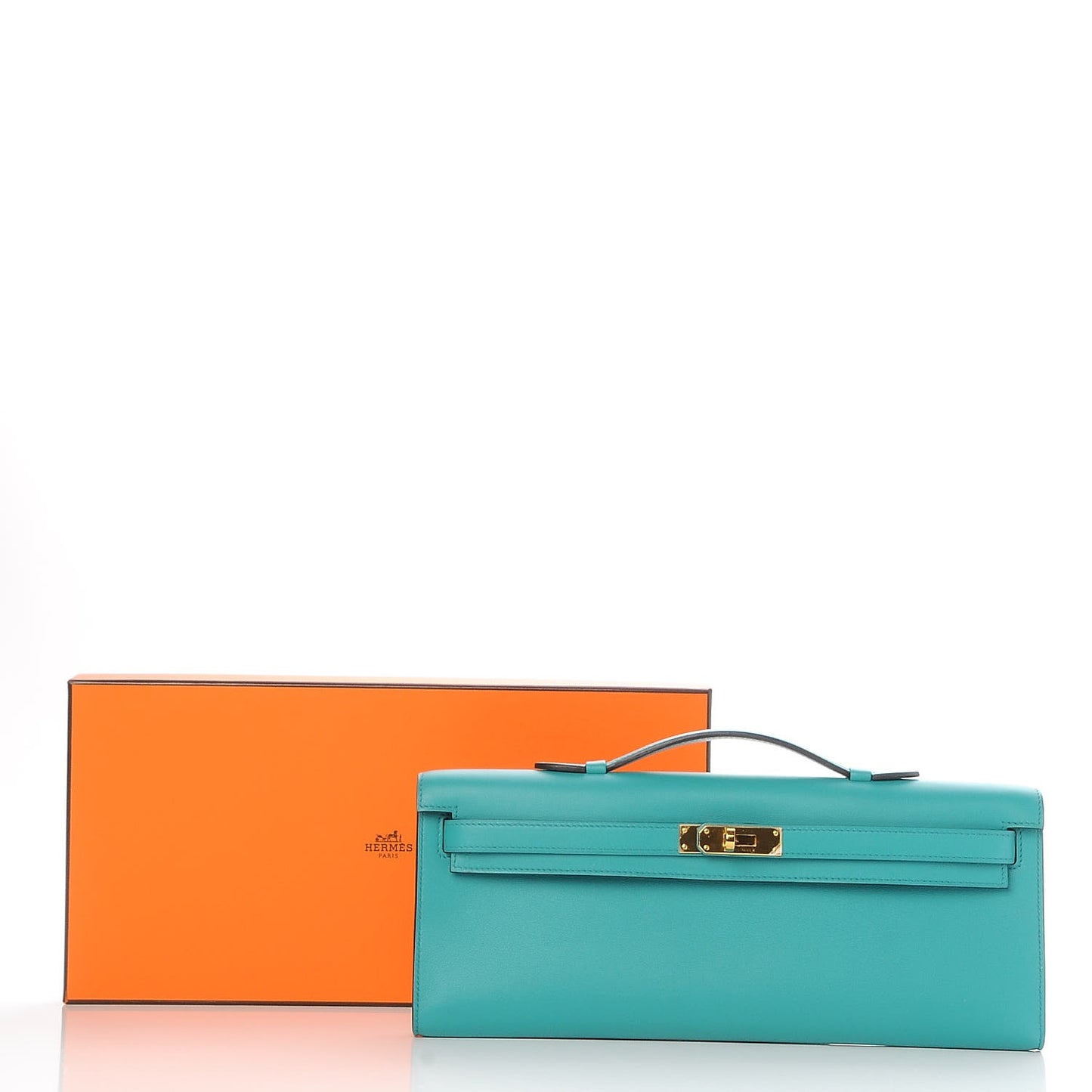 Swift Kelly Cut Clutch Pochette Bleu Paon