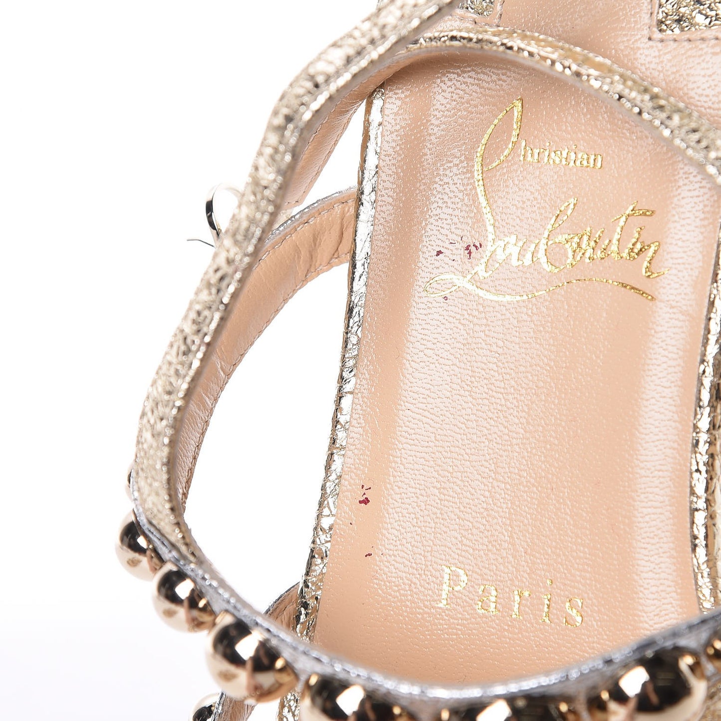 Specchio Vintage Galeria Flat Sandals 38.5 Platine Light Gold