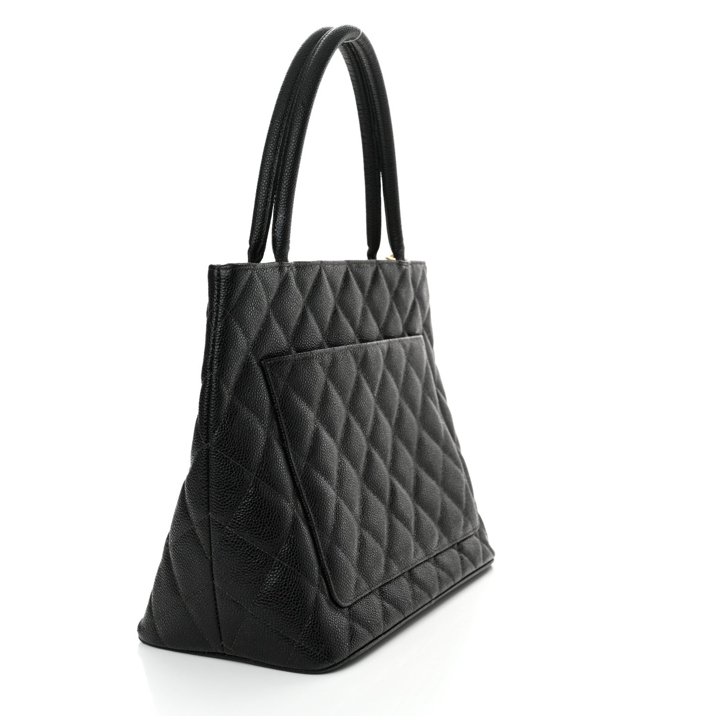 Caviar Quilted Medallion Tote Black