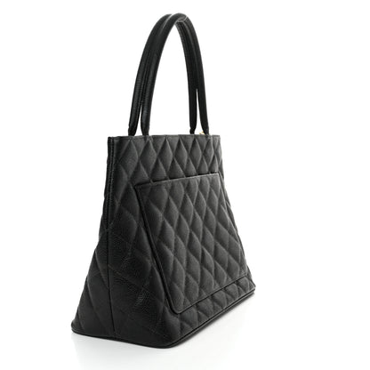 Chanel Caviar Quilted Medallion Tote Black 3 of 20