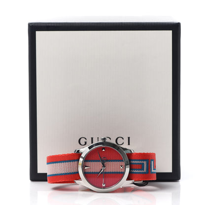 Gucci Stainless Steel Nylon 38mm G-Timeless Web Quartz Watch Red 6 of 6
