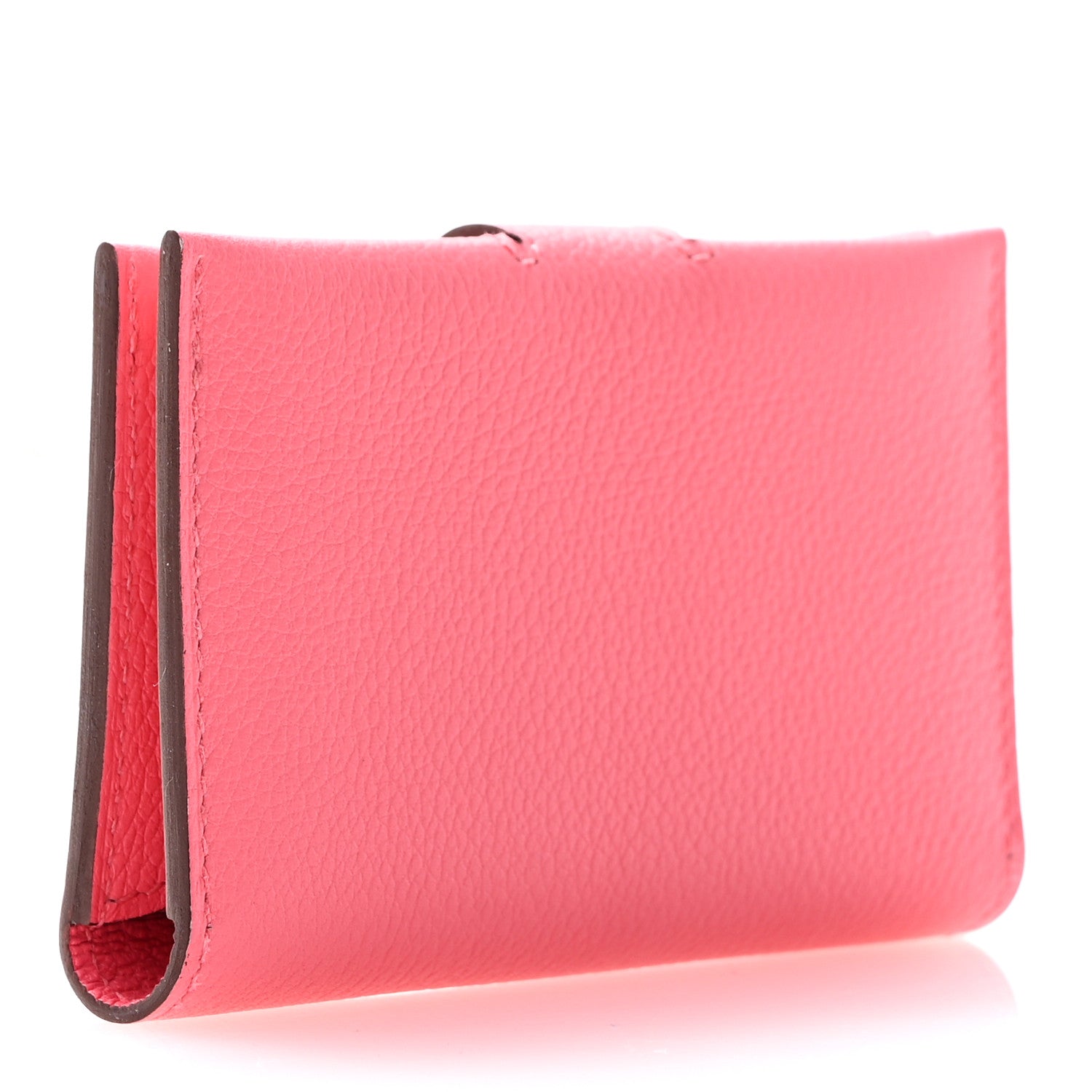 Hermes Evercolor RMS Card Holder Rose Azalee 3 of 8