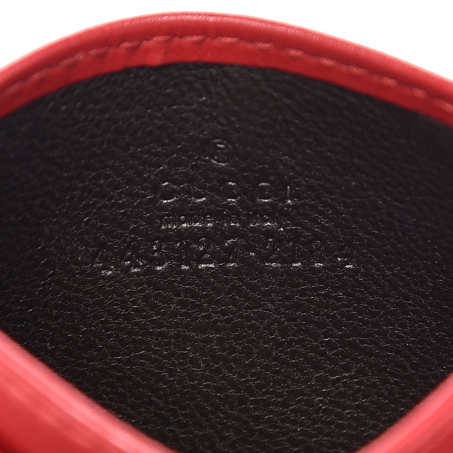 Calfskin Matelasse GG Marmont Card Holder Hibiscus Red