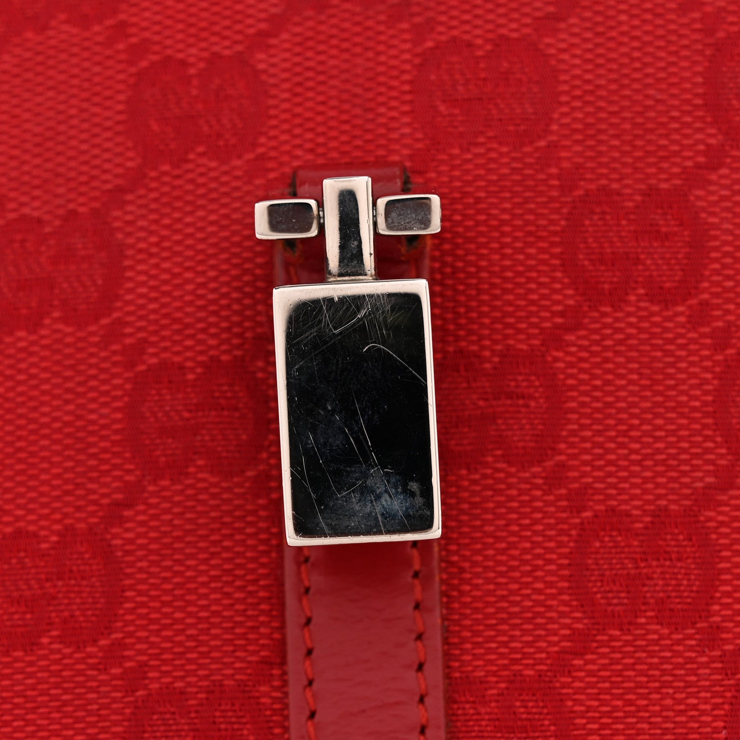 Gucci Monogram Small Bardot Shoulder Bag Red 11 of 15