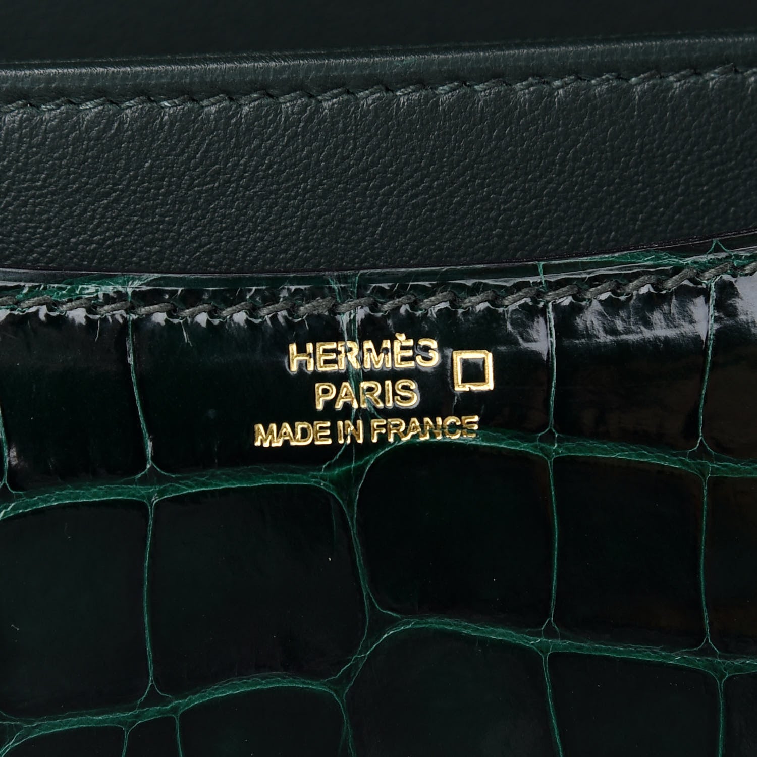 Hermes Shiny Alligator Constance 18 Vert Fonce 6 of 10