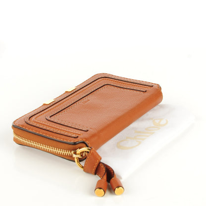 Chloe Grained Calfskin Marcie Long Zip Around Wallet Tan 4 of 9