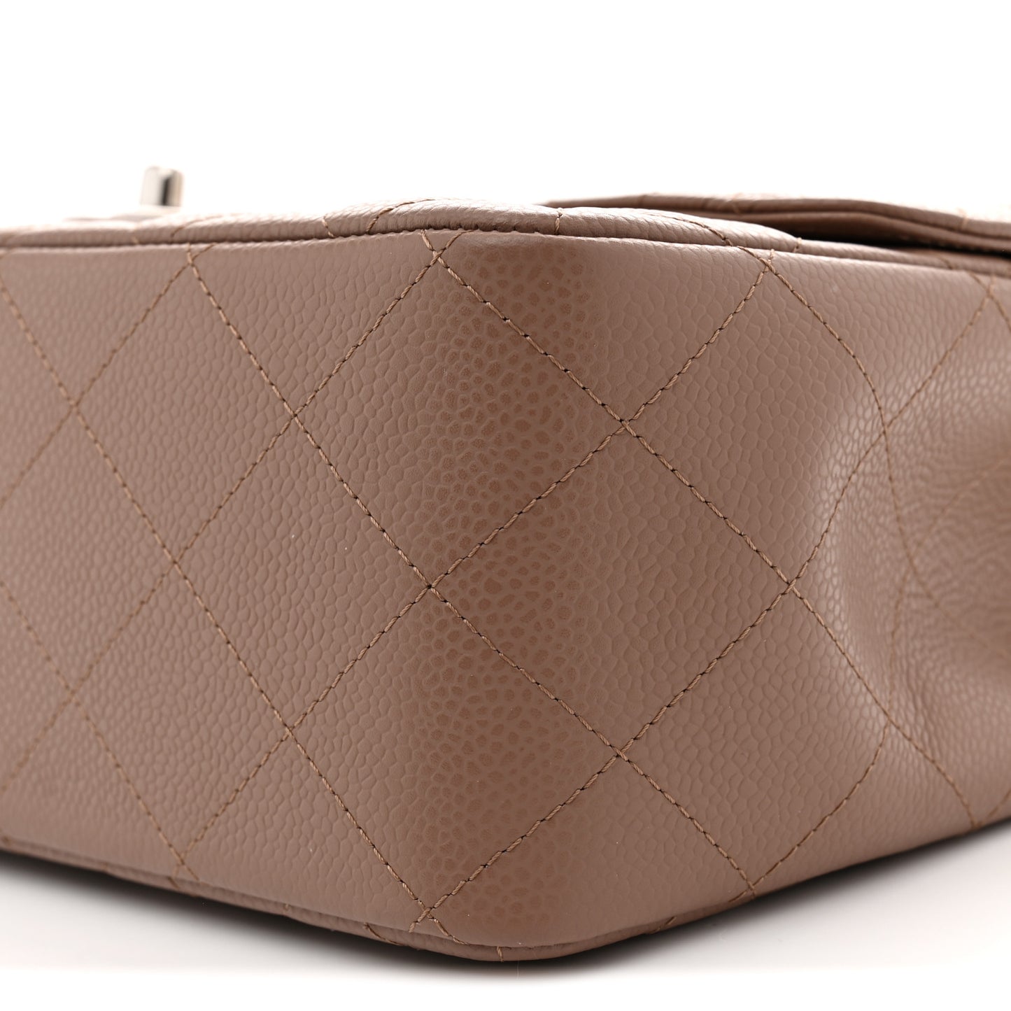 Caviar Quilted Jumbo Single Flap Brown