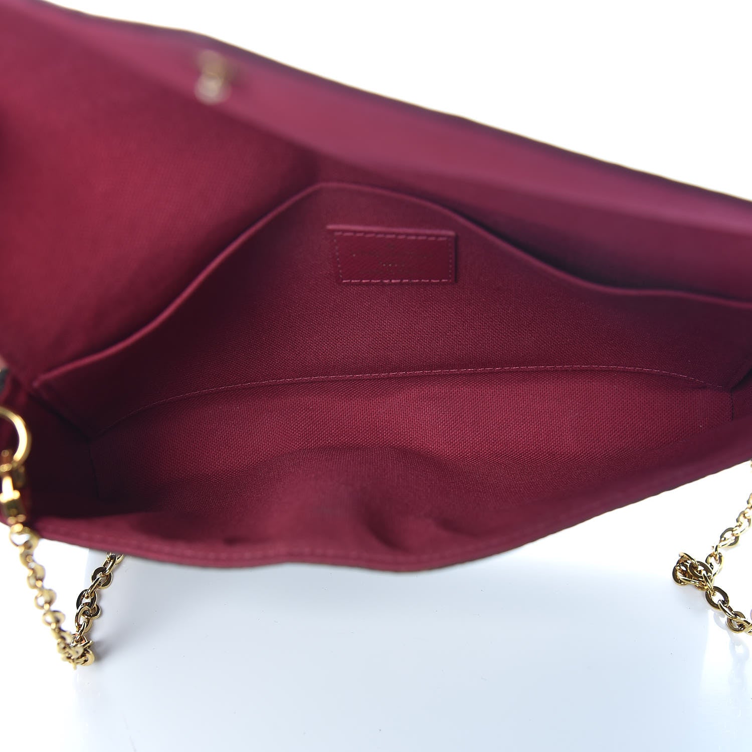 Louis Vuitton Monogram Pochette Felicie Chain Wallet Fuchsia 7 of 10