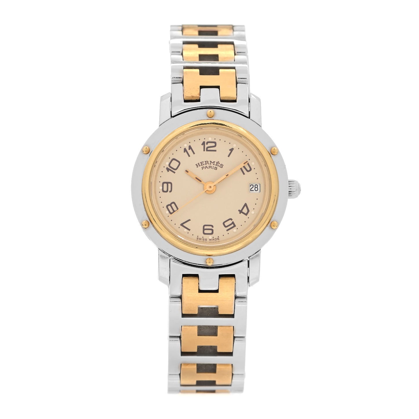 Stainless Steel 24mm Clipper Quartz Watch Gold