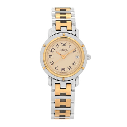 Hermes Stainless Steel 24mm Clipper Quartz Watch Gold 1 of 4