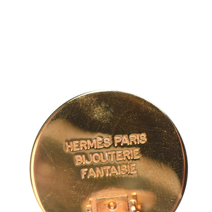 Hermes Clou De Selle Clip On Earrings Gold 4 of 5