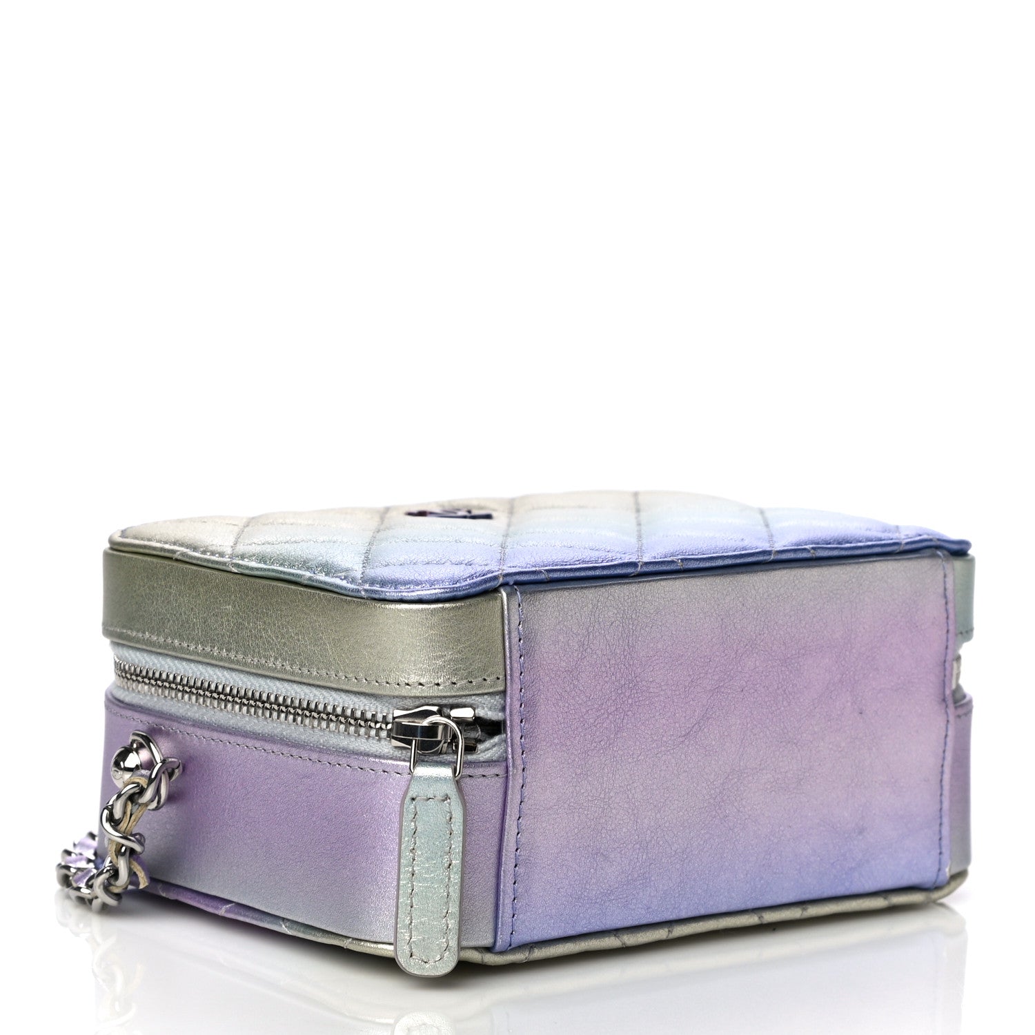 Chanel Metallic Gradient Calfskin Quilted Camera Case Blue Yellow Purple 5 of 16