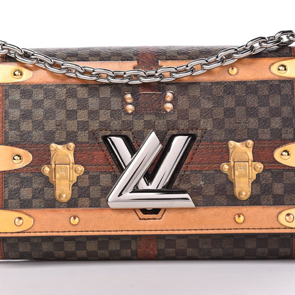 Louis Vuitton Transformed Damier Ebene Time Trunk Twist Chain Wallet 11 of 11