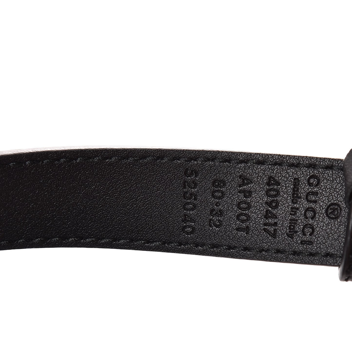 Calfskin Double G 20mm Belt 80 32 Black