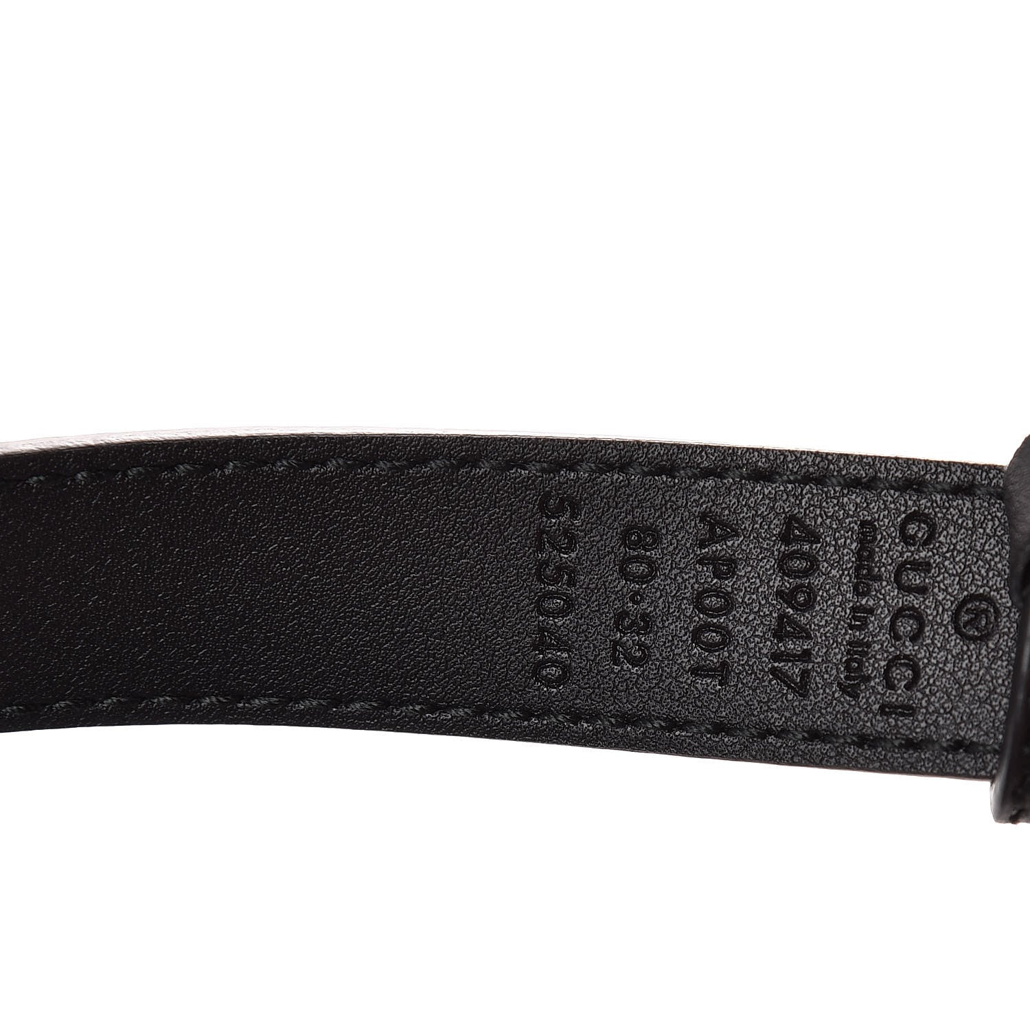 Gucci Calfskin Double G 20mm Belt 80 32 Black 6 of 6