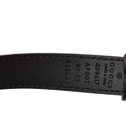 Gucci Calfskin Double G 20mm Belt 80 32 Black 6 of 6