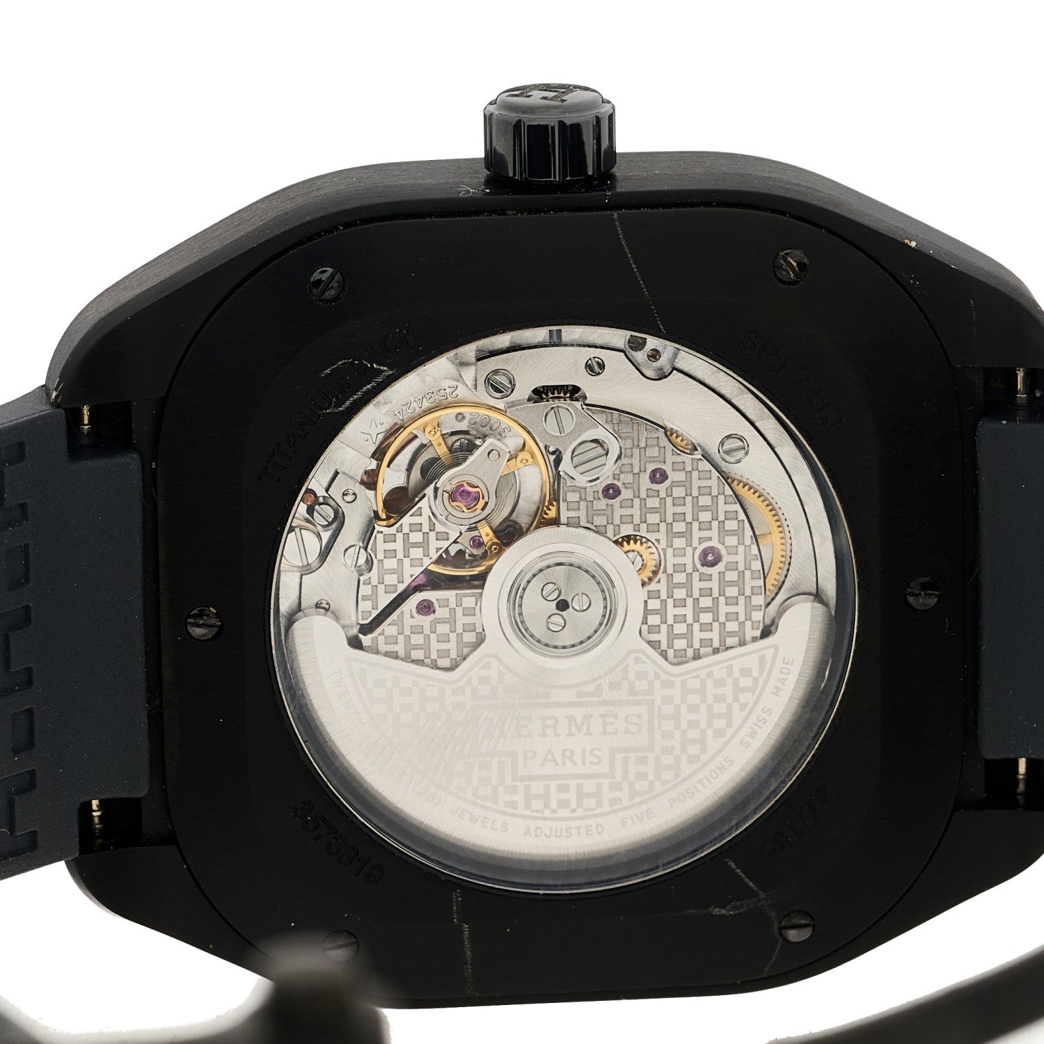 Hermes Graphene Nickel Rubber 39mm H08 Automatic Watch Noir 4 of 5