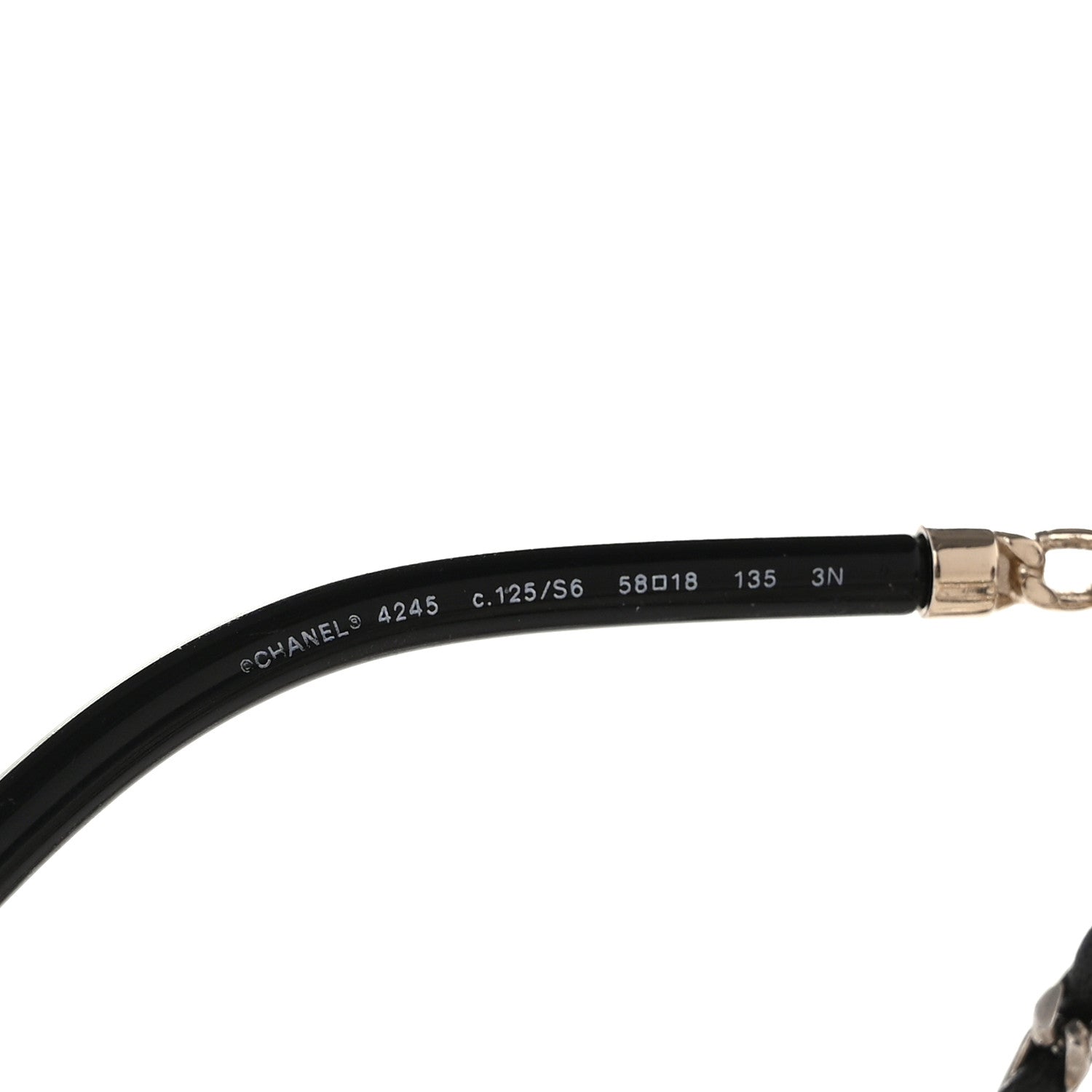 Chanel Round Chain Sunglasses 4245 Gold 5 of 6
