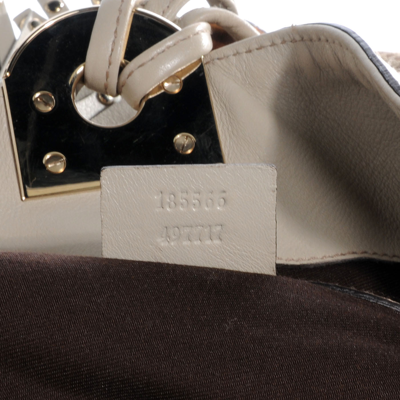 Monogram Medium Indy Top Handle Bag Off White