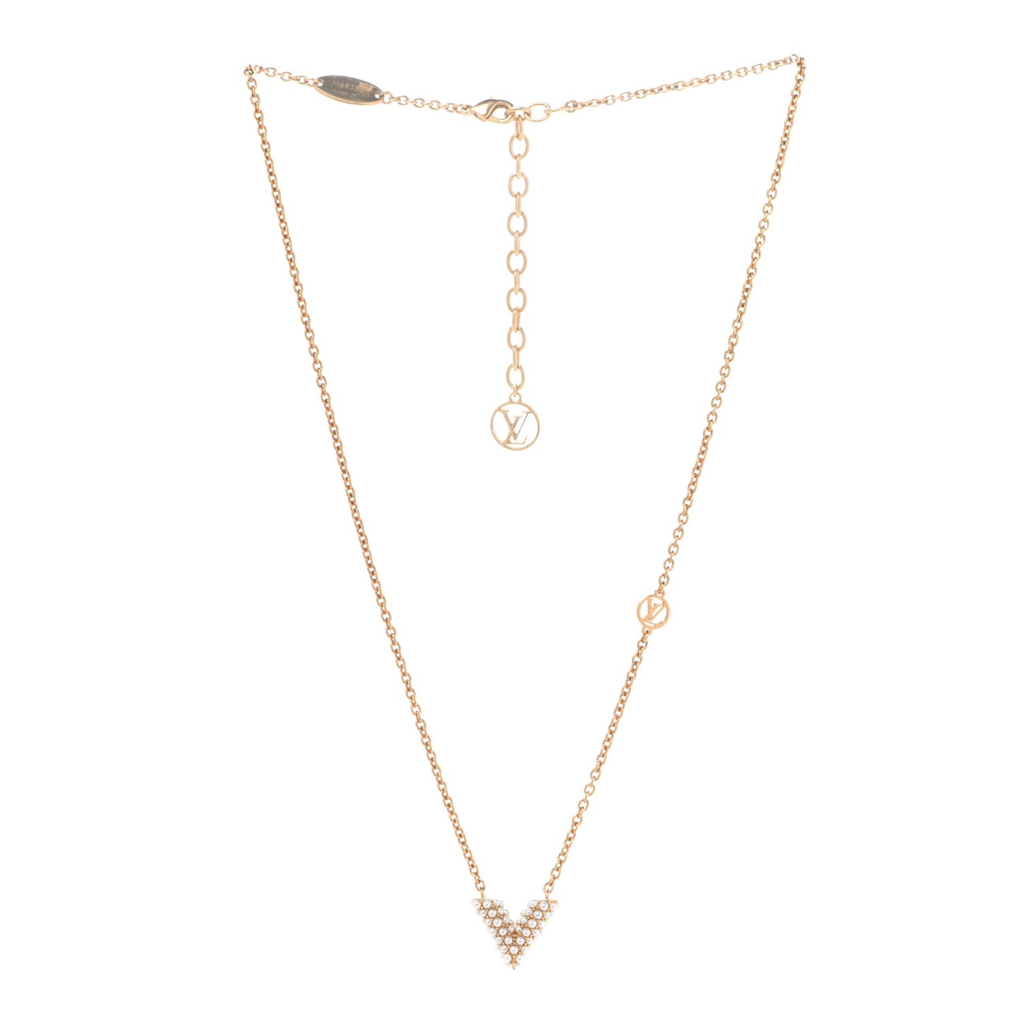Essential V Perle Necklace Gold