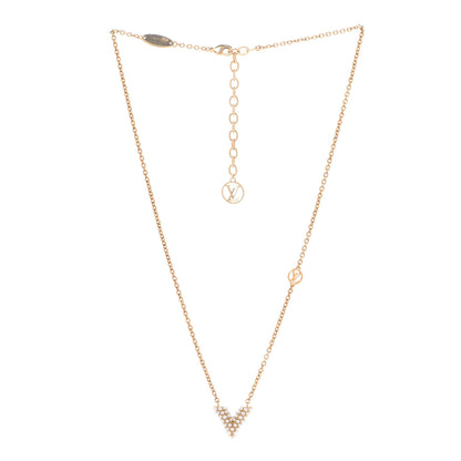 Louis Vuitton Essential V Perle Necklace Gold 3 of 8