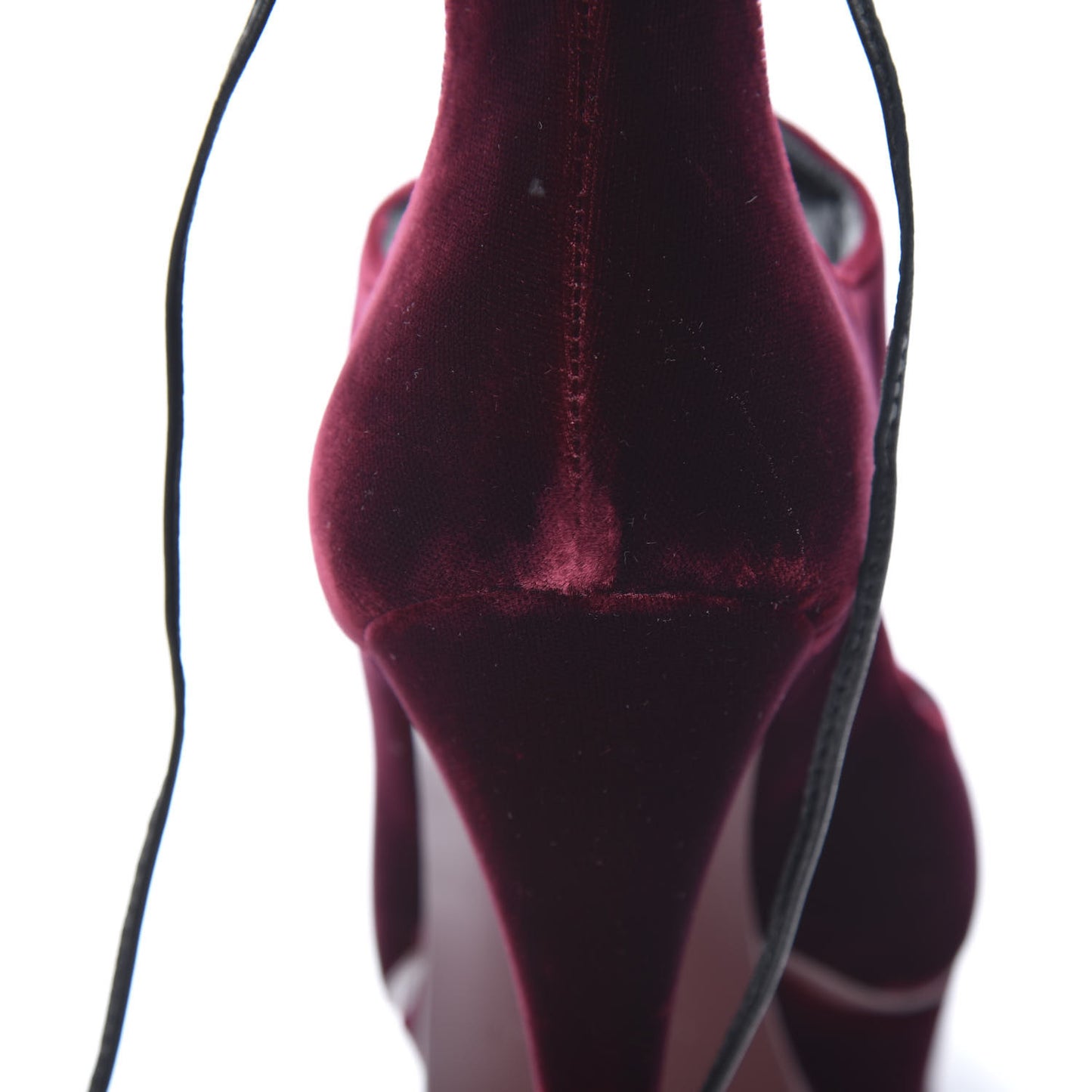 Velluto Master Lace Up Tribute 105 Platform Sandals 38 Burgundy