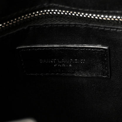 Saint Laurent Calfskin Y Quilted Monogram Medium Loulou Chain Satchel Black 6 of 12
