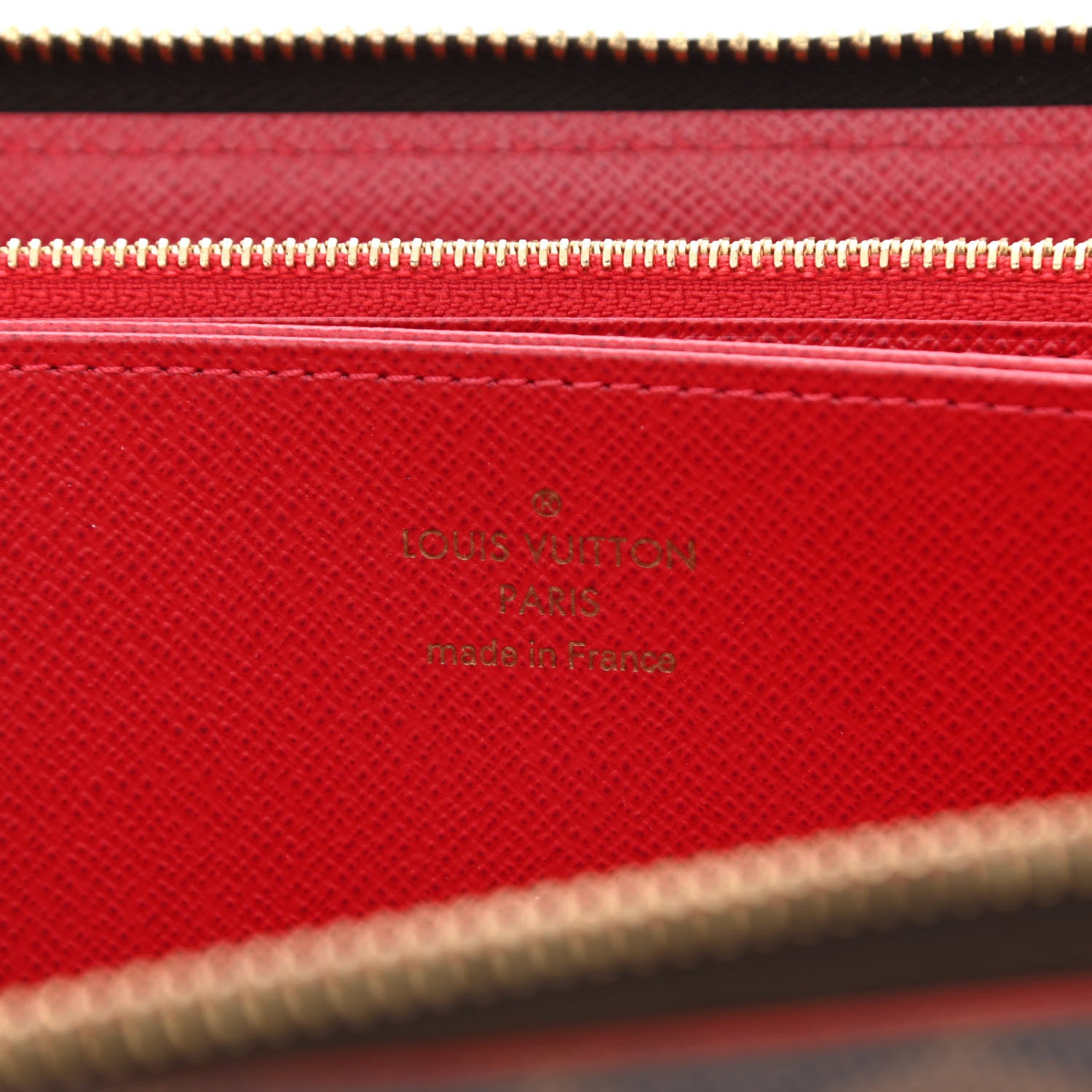 Louis Vuitton Damier Ebene Studded Zippy Wallet Cherry 6 of 9