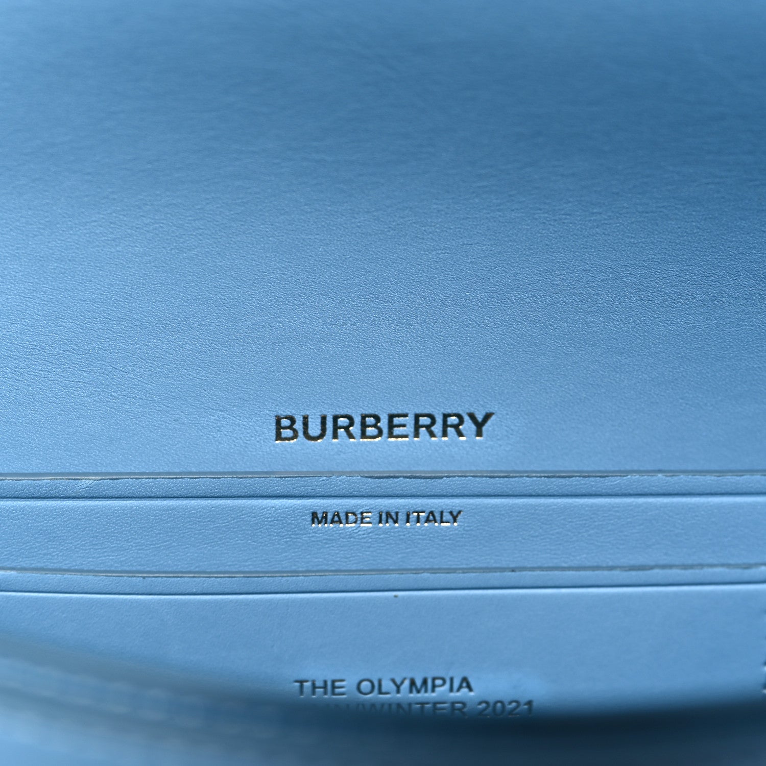 Burberry Calfskin Small Olympia Shoulder Bag Blue 5 of 8