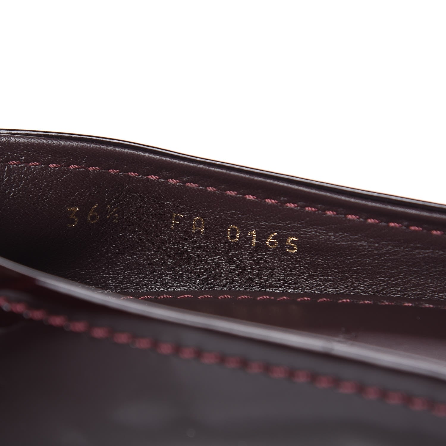 Louis Vuitton Patent Calfskin Oxford Ballerina Flats 36.5 Amarante 8 of 9