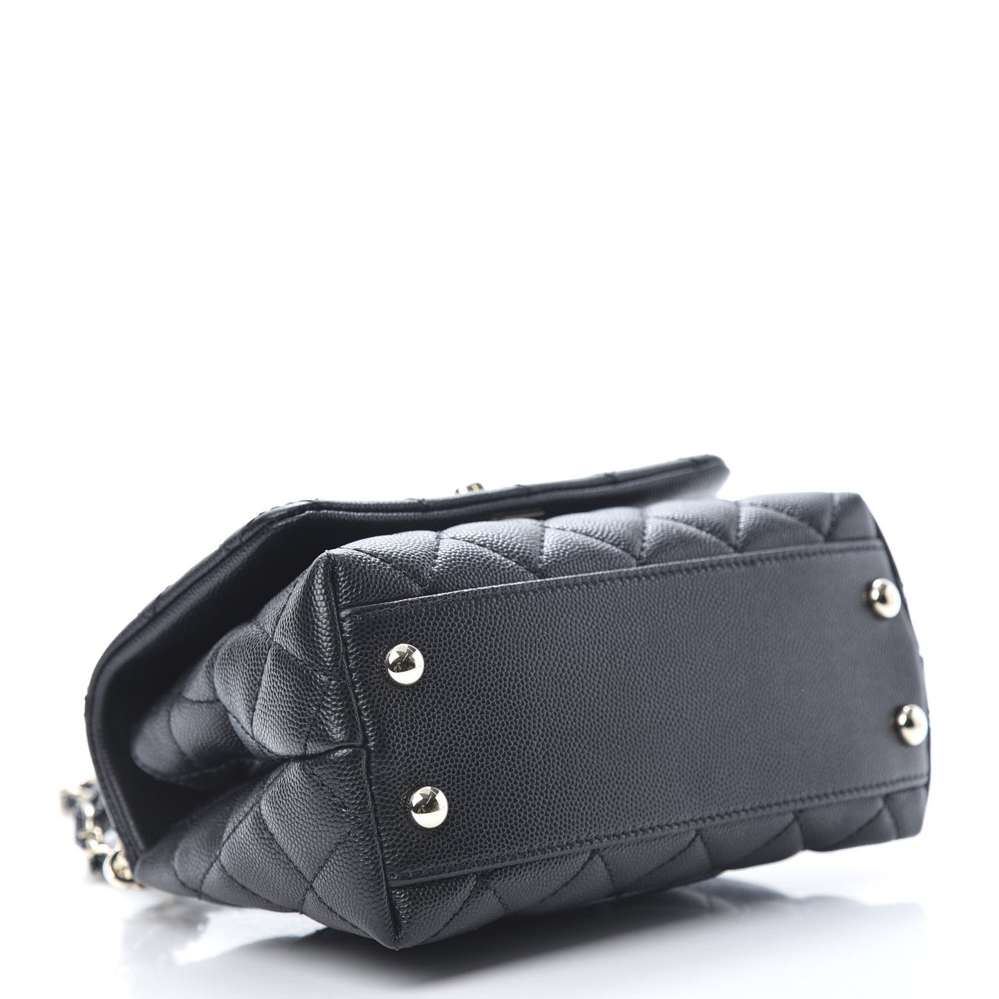 Caviar Quilted Extra Mini Coco Handle Flap Black