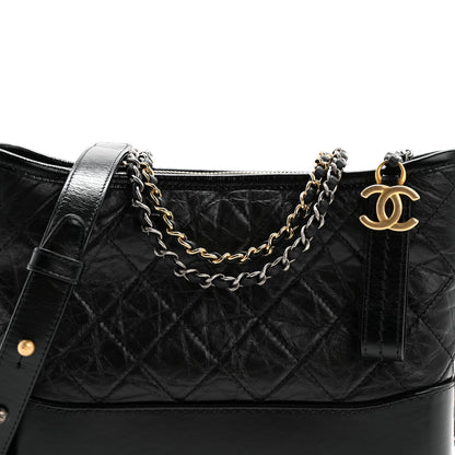Chanel Aged Calfskin Quilted New Medium Gabrielle Hobo Black 8 of 11