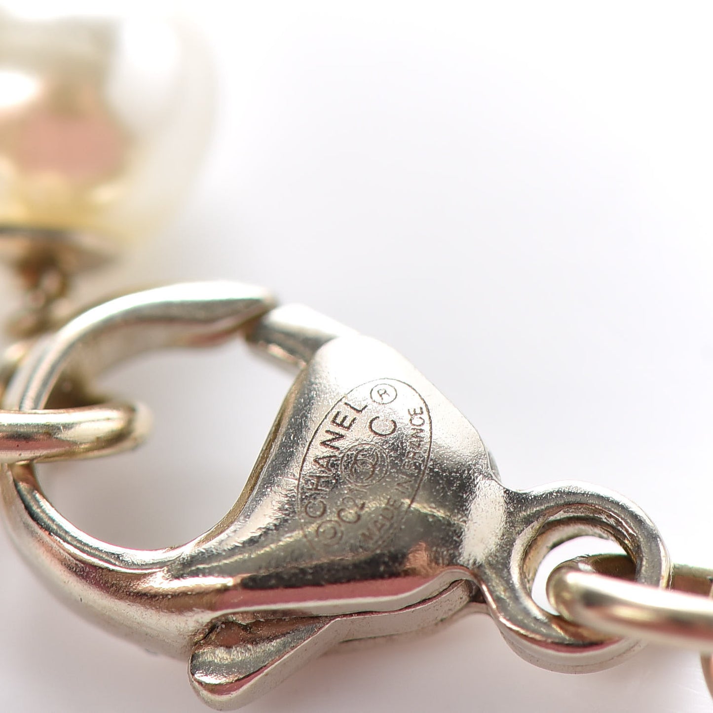 Pearl Crystal CC Bracelet Gold