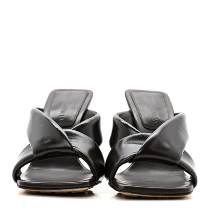 Bottega Veneta Shiny Calfskin Riva 90mm Mule Sandals 35 Fondant 3 of 12