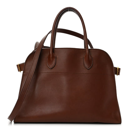 The Row Polished Saddle Calfskin Soft Margaux 12 New Burgundy 1 of 10