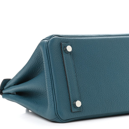 Hermes Togo Verso Birkin 25 Vert Bosphore Bleu Ocean 9 of 11