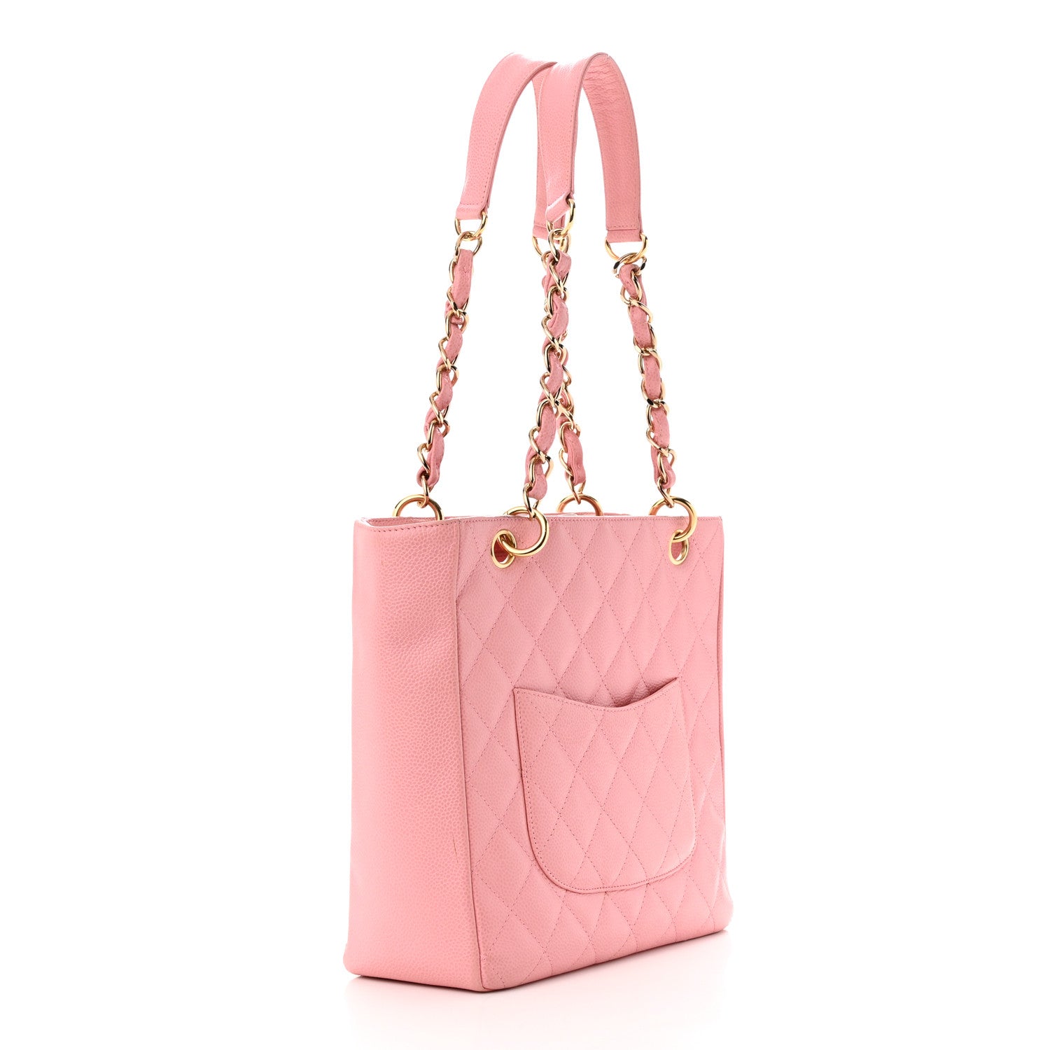 Chanel Caviar Quilted Petit Shopping Tote PST Pink 3 of 16