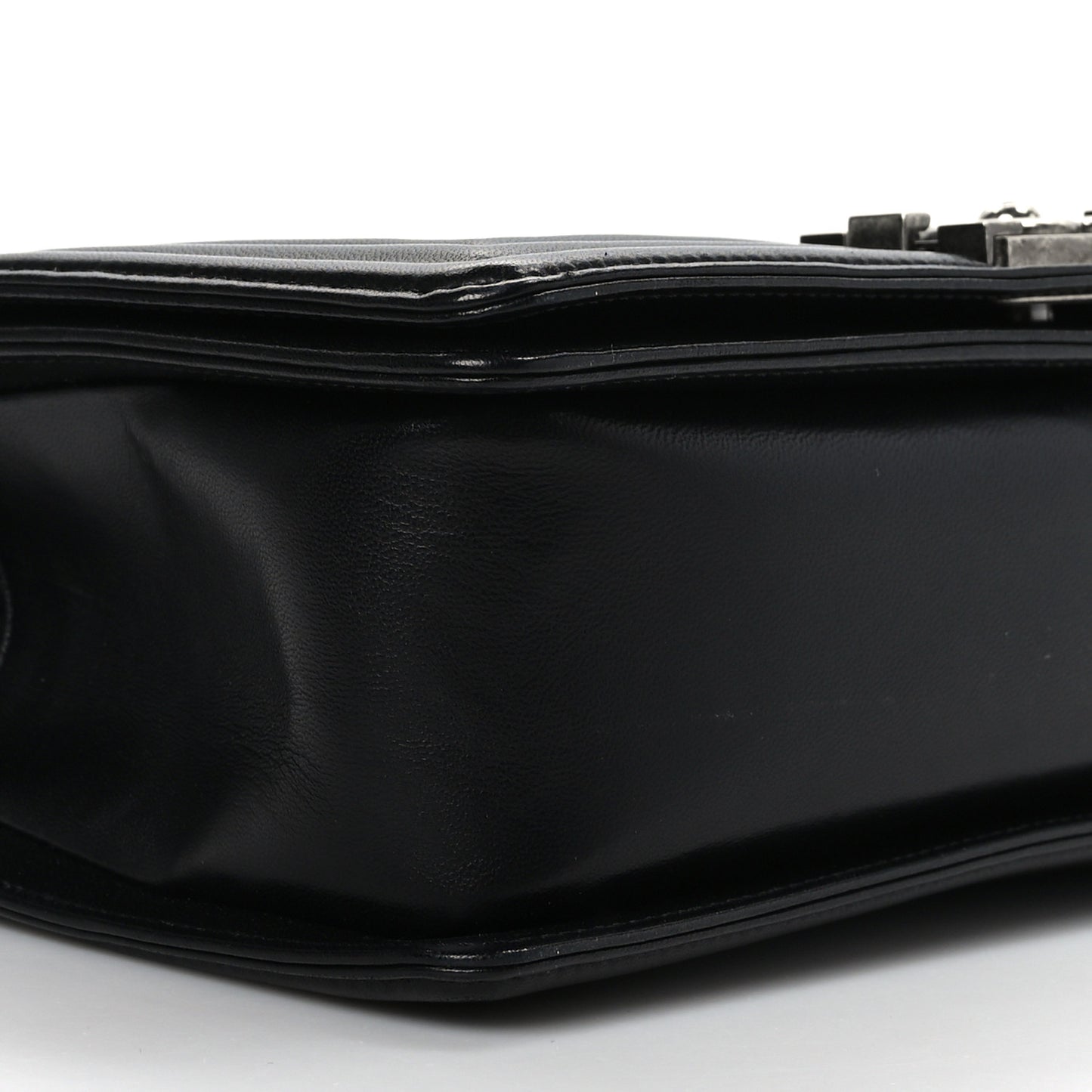 Calfskin Quilted Medium Boy Flap Black