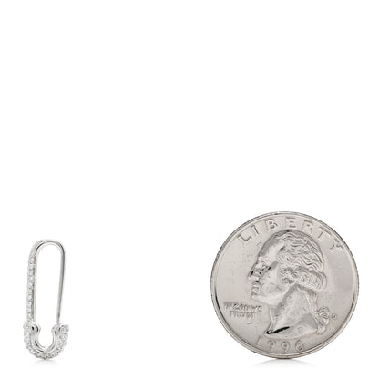 Anita Ko 18K White Gold Diamond Mini Safety Pin Earring 2 of 3